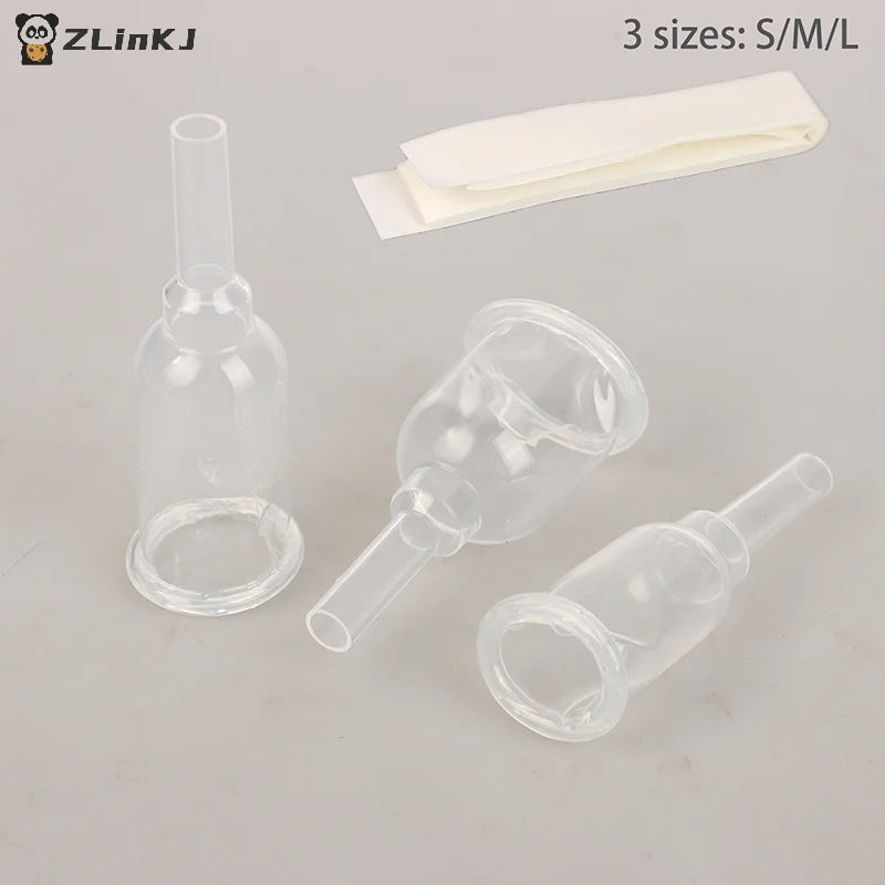 ▶1Pcs Disposable Silicone External Catheter Urine Collector Sterilized Comfortable Medical Self Adhesive Male External Catheter Zpaxo