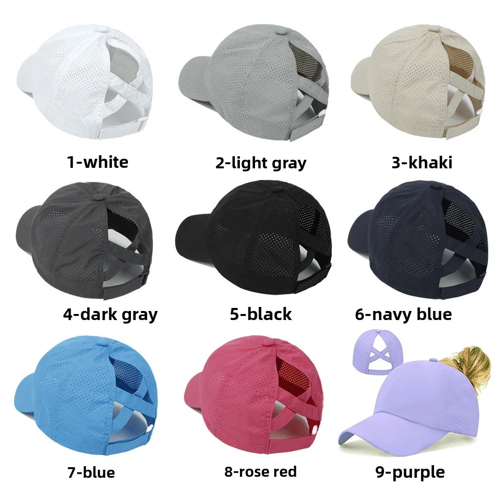 Women's Mesh Ponytail Baseball Cap – Quick Dry Sports Hat