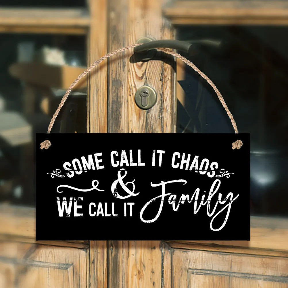 Wooden Hanging Plaque Jute Rope Blackboard Surface Home Decor Wall
