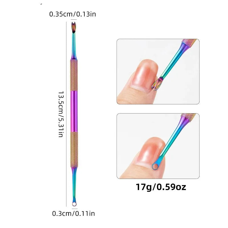 Dual-headed Stainless Steel Cuticle Tool Dead Skin Remover Nail
