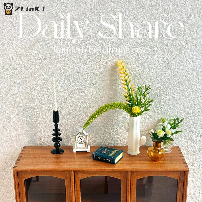 ▶1Pcs Dollhouse Miniature Cactus Shaped Vase Model Furniture Accessories For Doll House Living Room Scene Decor Kids Play Toy Zpaxo