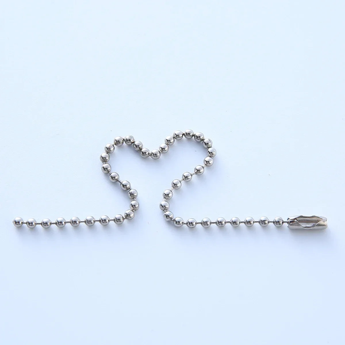 50/100/500pcs Round Ball Bead Chains Length Keychain Tag Bulk Chains with Connector for DIY Pendant Jewelry Bag Accessories Zpaxo