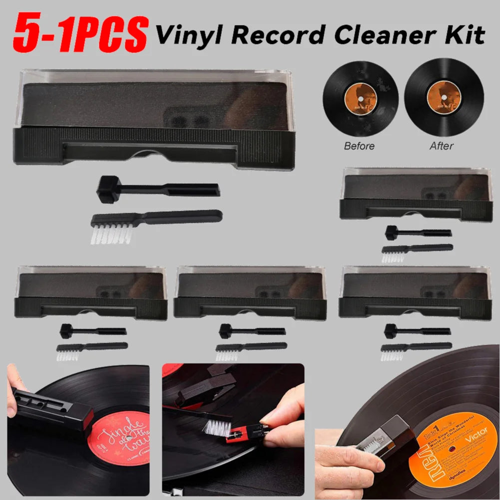 5- Vinyl Records Cleaner Anti Static Cleaning Brush Dust-remover LP