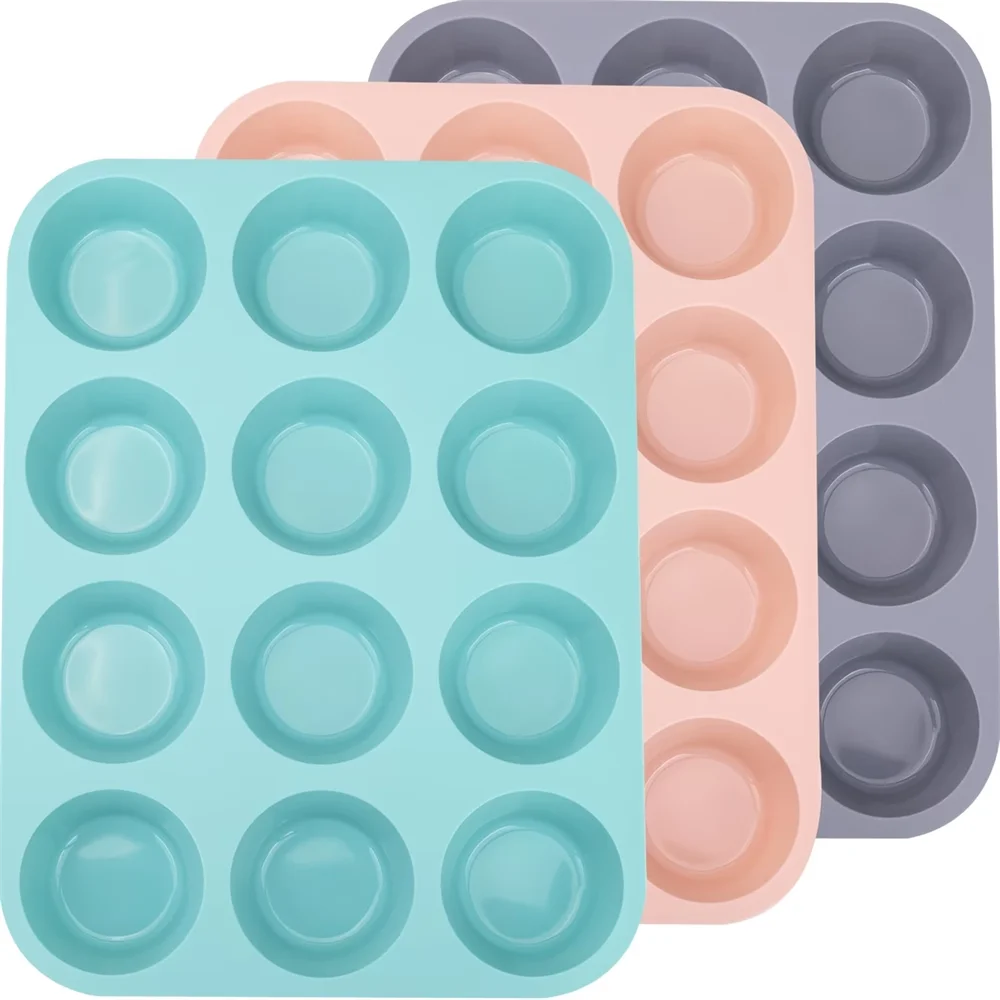 Nonstick Silicone Mini Muffin Pan Baking Pans Food Grade Cupcake Zpaxo