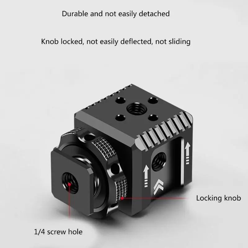 652F Three Head Hot Shoe Adapter Lightweight Extend Microphone LED Fill Light Monitor Zpaxo