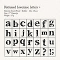 Vintage Broken Style Wooden Rubber Stamp Set – Letters & Numbers Decorative Rubber Stamps Zpaxo 28Pcs-B
