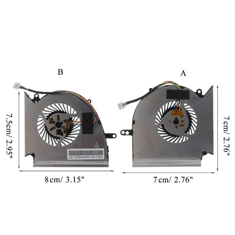 652F CPU GPU Cooling Fan MSI GE75 GP75 GL75 WE75 MS-17E2 E4 E7 Zpaxo