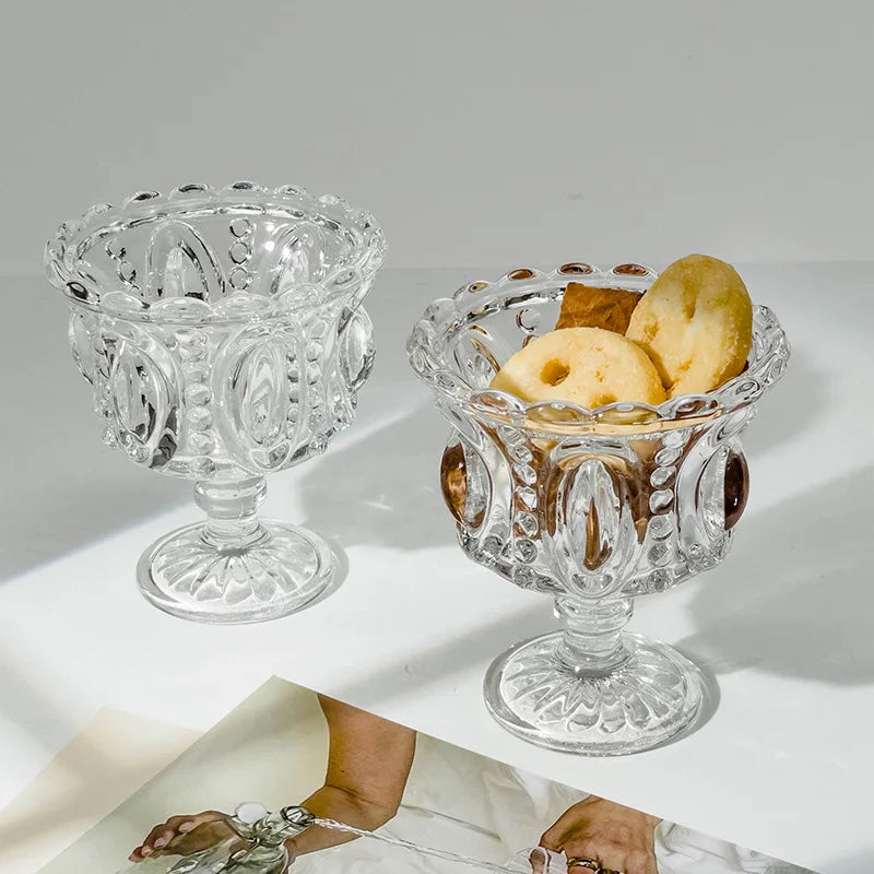 Hot Nordic Relief Cup Glass Cup Ice Cream Ice Cream Dessert Yogurt Pudding Home Dessert Coffee Cup Home Breakfast Container Zpaxo
