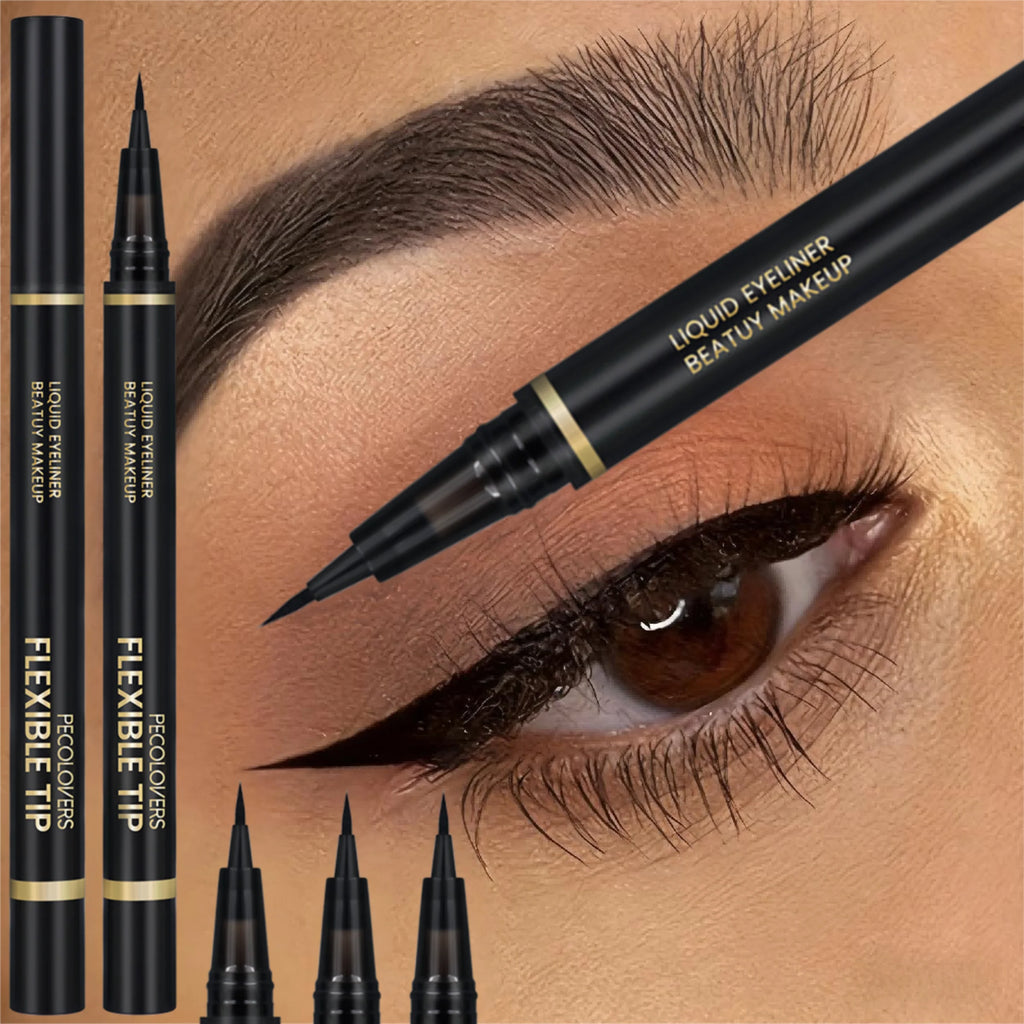 3PCS Black Eyeliners -Waterproof, Resistant to Sweat, And Smudge-Proof. These Ultra-Slim Liquid Eyeliner Pens Zpaxo