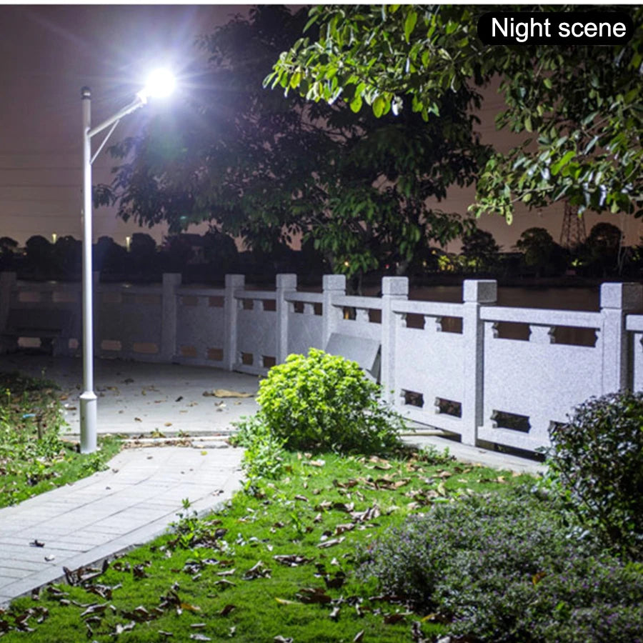Solar Street Light Motion Detector Waterproof Sunpower Lamp 204LED Zpaxo