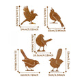 5-Piece Metal Bird Wall Decor – Rustic Farmhouse Garden Art Set