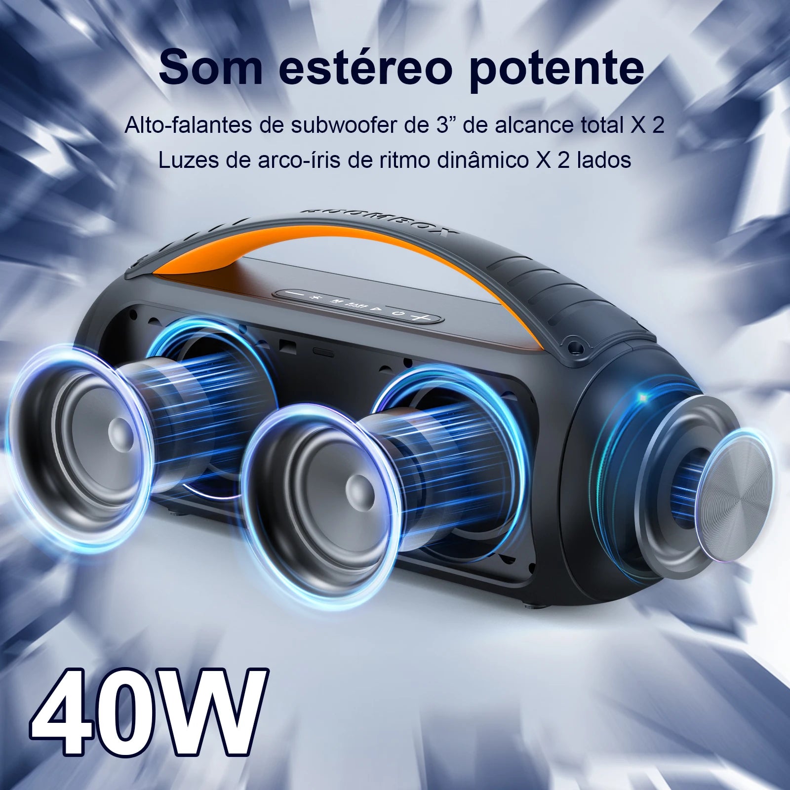 Portable Bluetooth Wireless Speaker Loud Boombox Subwoofer Powerful