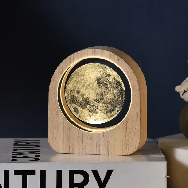 Creative Wooden Luminous Base 3D Carved Crystal Ball Desktop Decoration Gift Small Night Light Bedside Office Decoration Gift Zpaxo 17