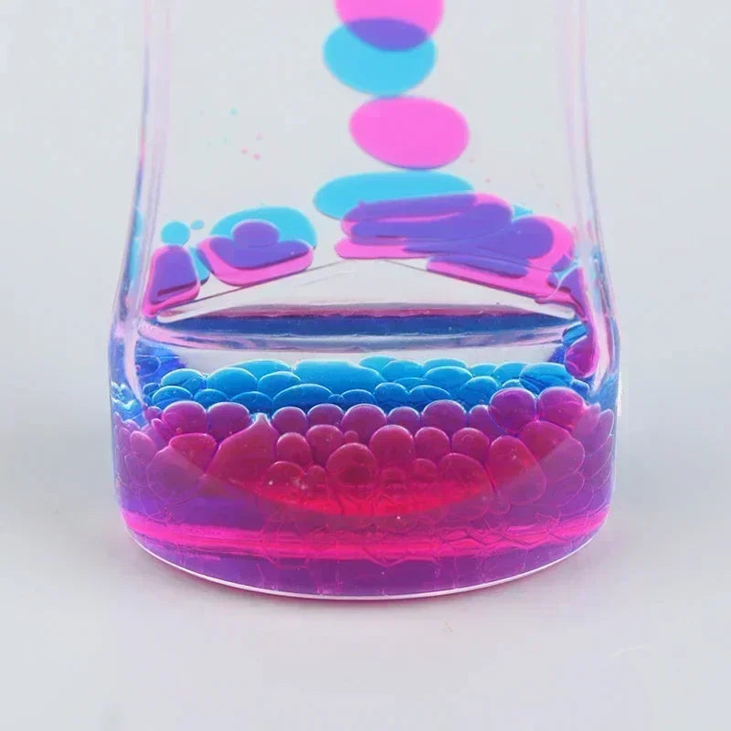 Home Mixed Color Desktop Hourglasses Timer Movement Sensory Toy for Kids Adults Stress Relief Office Decor Liquid Motion Bubbler Zpaxo