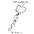 Silver Alloy Heart Shaped Clasp Use It As Keychain Pendant Decoration Zpaxo Silver