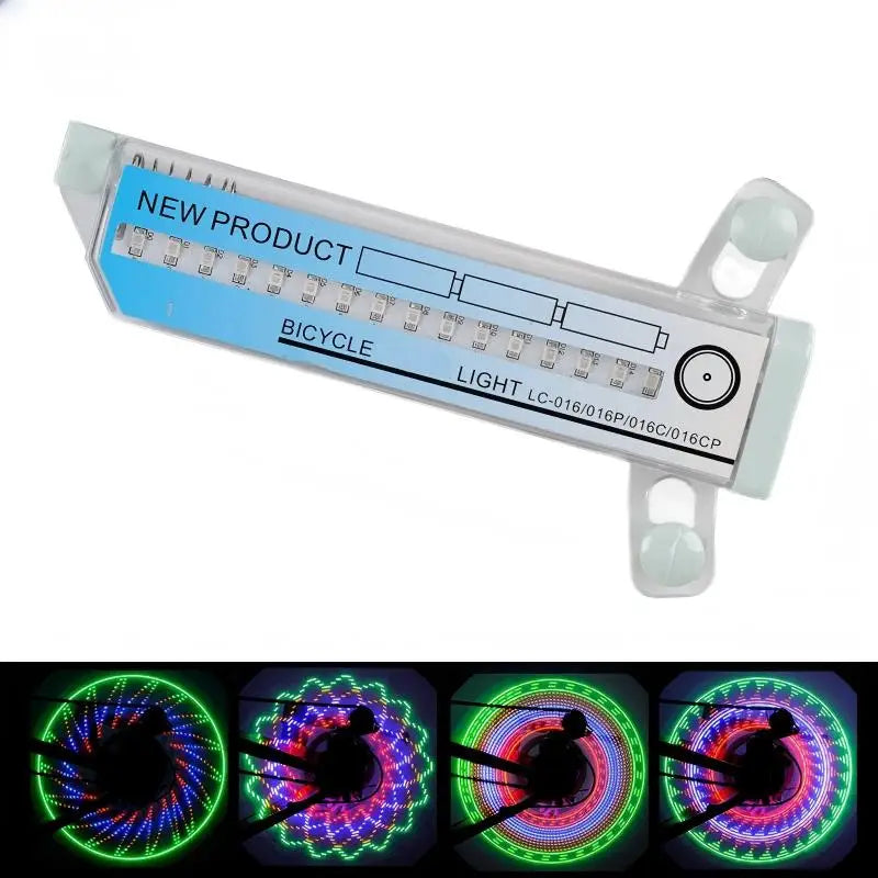 Bike Spoke Light Bicycle Wheel Light 30 Different Colorful Patterns Change Safety Tire Light Without Battery MTB Bike Accessorie Zpaxo