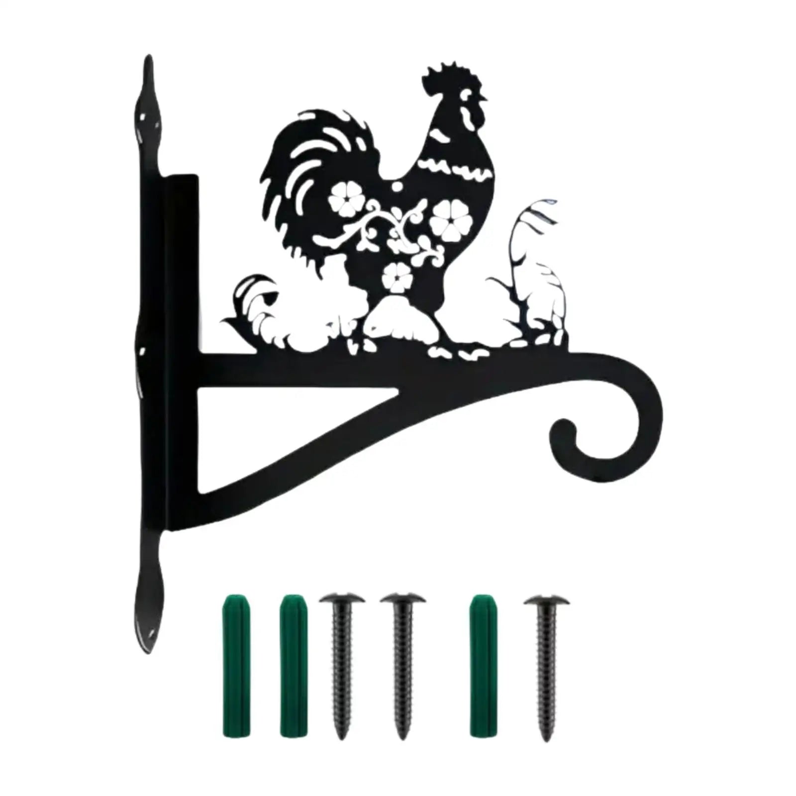 Heavy Duty Iron Wall Plant Bracket – Animal Silhouette Hanger Wall Plant Bracket Zpaxo Rooster