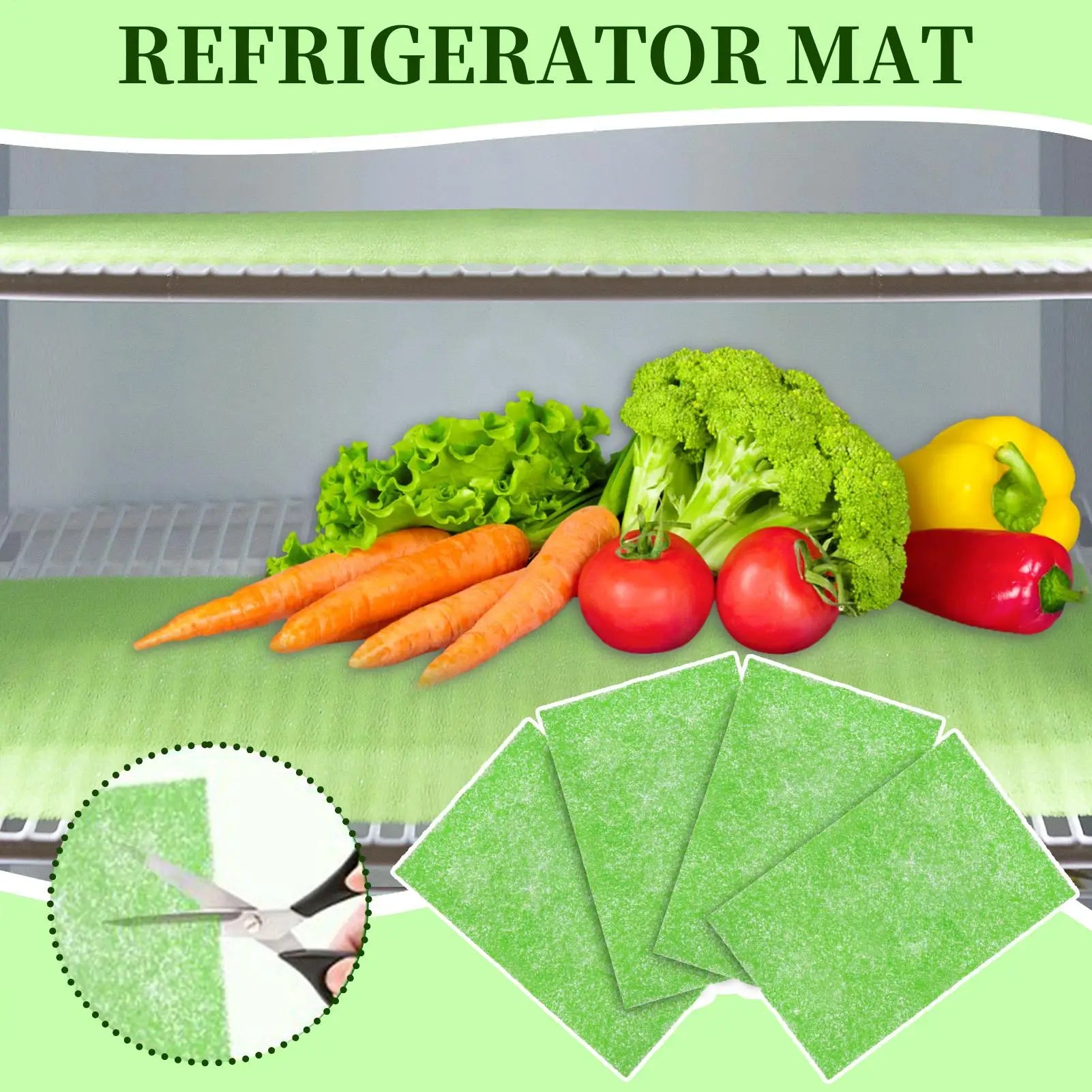 Refrigerator Shelf Liners 4 Washable Cuttable Mat Mats Pads Apartment