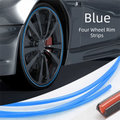 Universal Fit Wheel Hub Decorative Strip Full Rim Cover Anti-scratch Zpaxo Blue
