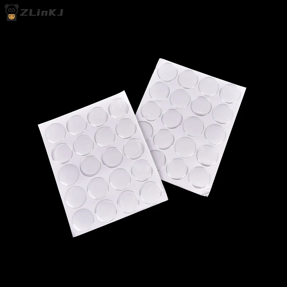 ▶100PCS 1" Round 3D Crystal Clear Epoxy Adhesive Circles Dome Sticker Bottle Cap DIY Jewelry Making Accessories Zpaxo