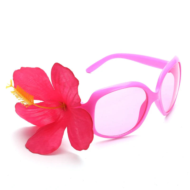 Hawaiian Plastic Glasses Flamingo Pineapple Sunglasses Summer Beach Zpaxo style27