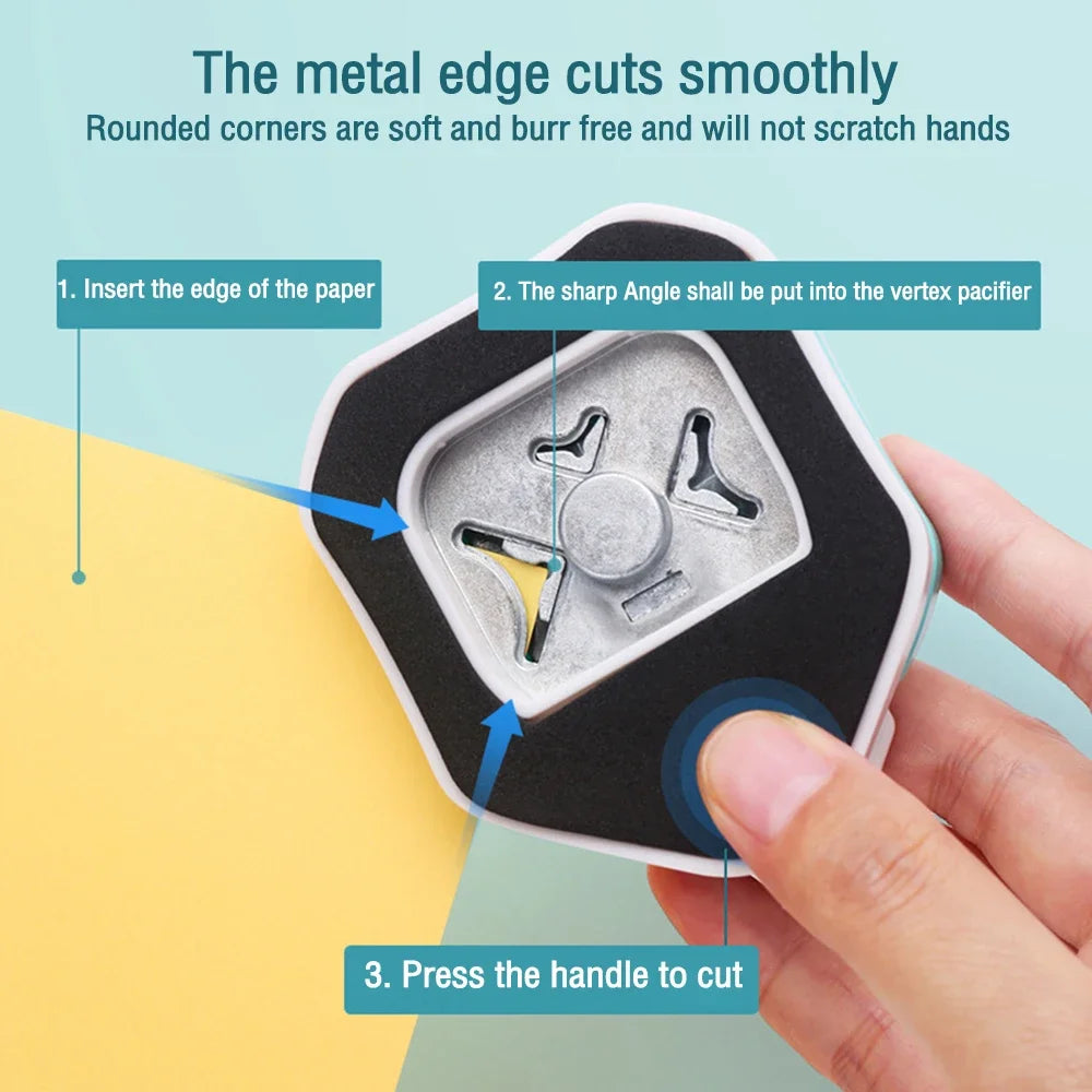 Corner Rounder Mini Corner Trimmer Round Corner DIY Paper Card Photo Planner Cutting Supplies 3 Way Punch Board Photo Cutter Zpaxo
