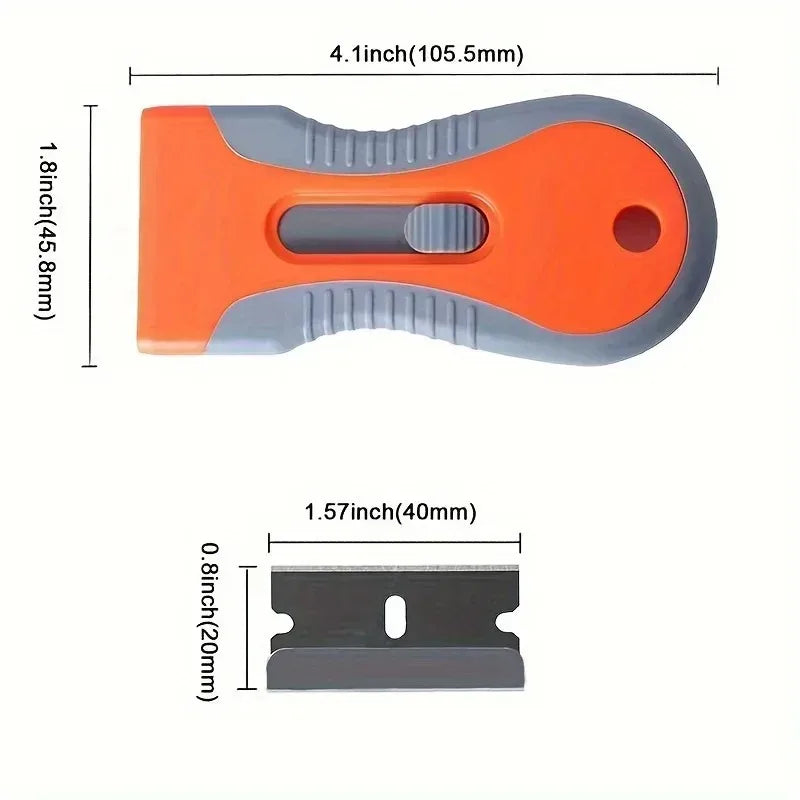 Glue removal 1 Set blade With 10 Blades, Telescopic Adjustment Knife, Cleaning Scraper Tool For Removing Labels,Stickers,Paint Zpaxo