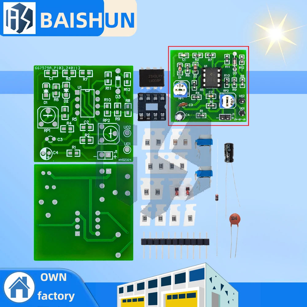 LM358 5V Square Wave Generator Soldering Practice 414 Mixed Analog Zpaxo Default Title