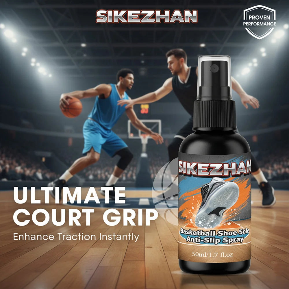 SIKEZHAN Basketball Shoe Grip Spray - Anti-Slip Traction Enhancer for Sneaker Soles - Instant Court Grip & Stop Sliding Zpaxo