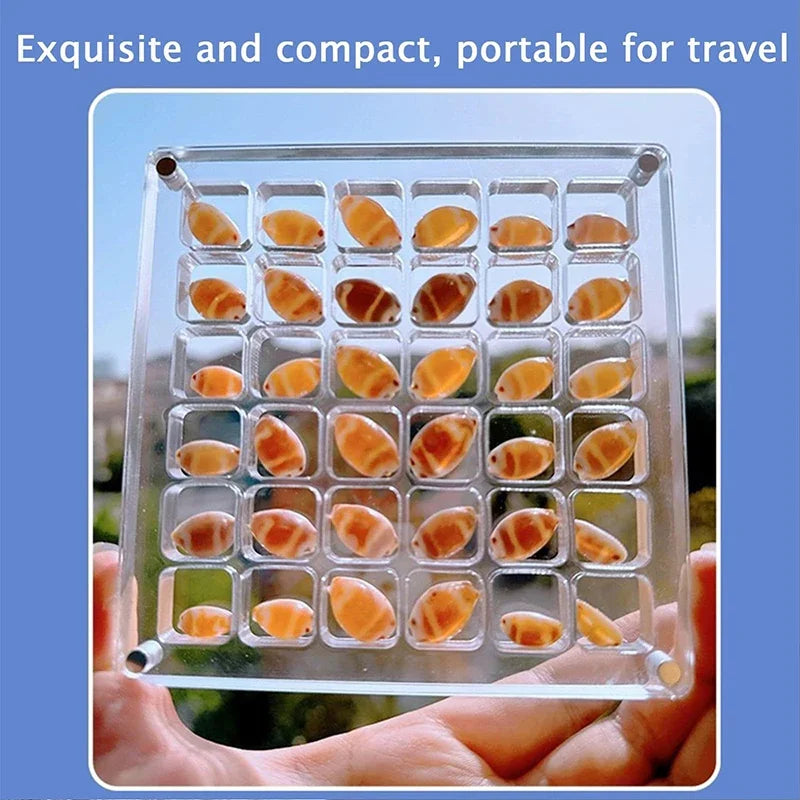 36 grids Acrylic Seashell Display Box with Magnets Durable Starfishs Trinket Storage Case for Bead Nail Jewelry Zpaxo