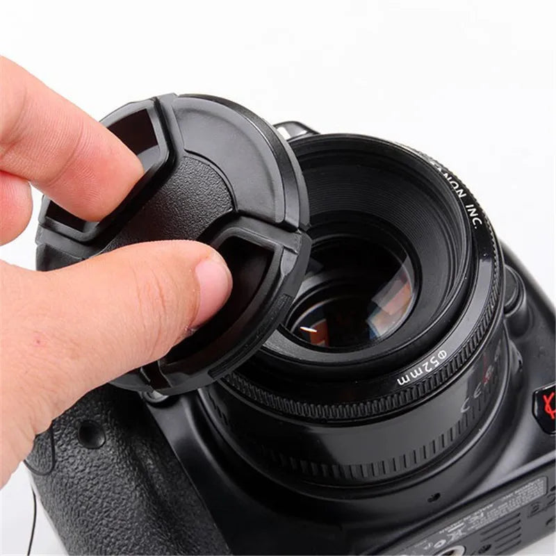 Camera Lens Cap DSLR Camera Front Lens Cap Cover For Canon Nikon Sony Olypums Fuji Lumix 37/43/46/49/52/55/58/62/67/72/77/82mm Zpaxo
