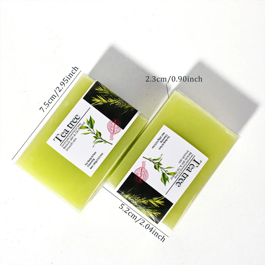 2-Pack Tea Tree Oil Soap Bar – Acne & Deep Cleansing Acne Cleansing Soap Zpaxo
