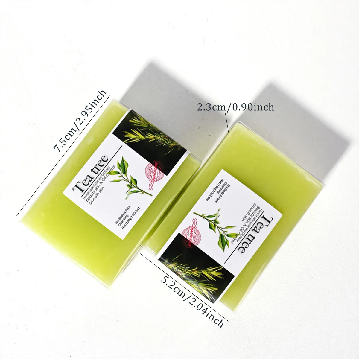 2-Pack Tea Tree Oil Soap Bar – Acne & Deep Cleansing Acne Cleansing Soap Zpaxo