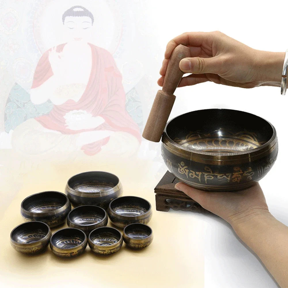 Tibetan Chime Singing Bowl Striker Handmade Buddha Yoga Meditation