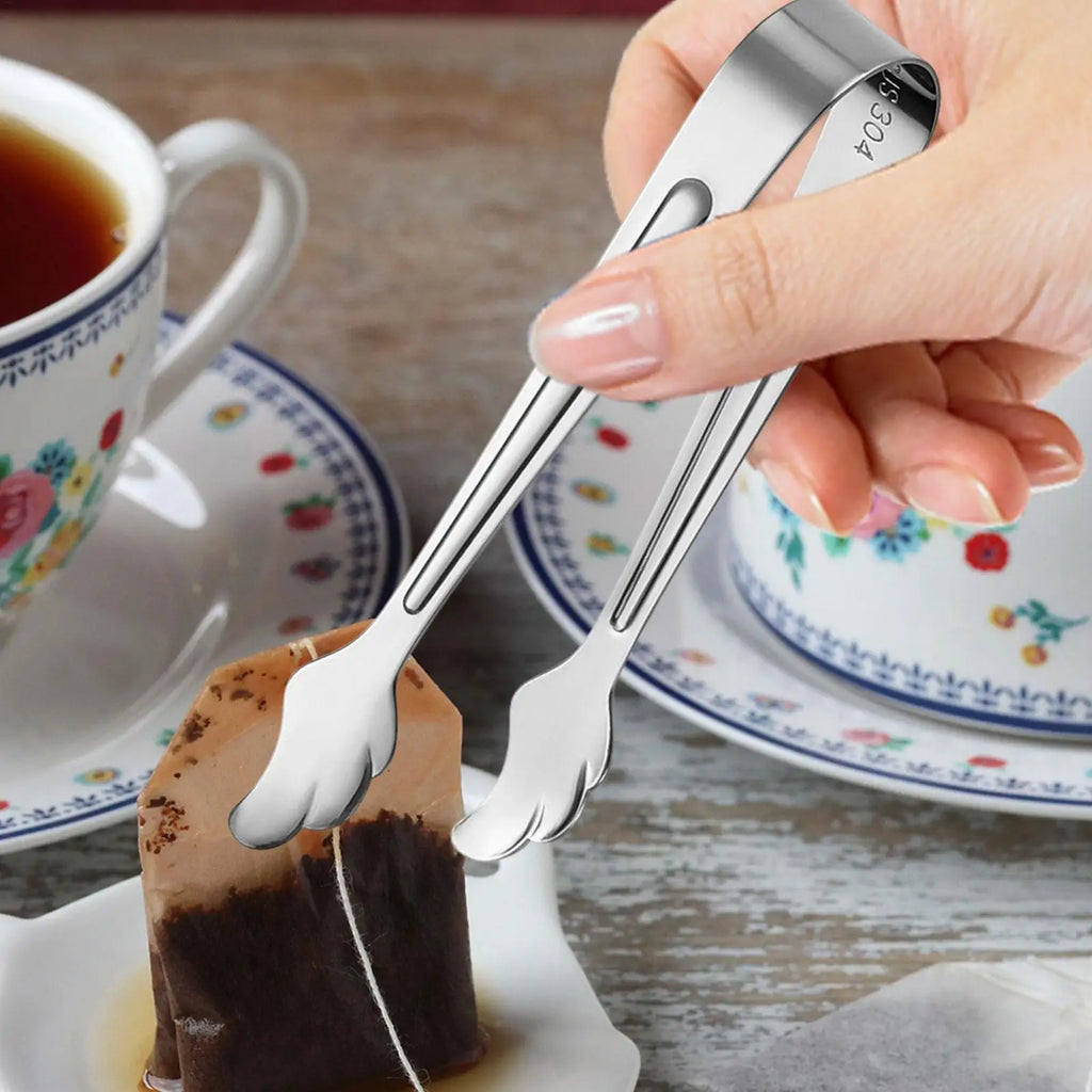 Small Tongs Sturdy Practical Small Kitchen Tiny Mini Ice Sugar Tongs Kitchen for Bar Barbecue Cocktail Party Restaurant Zpaxo