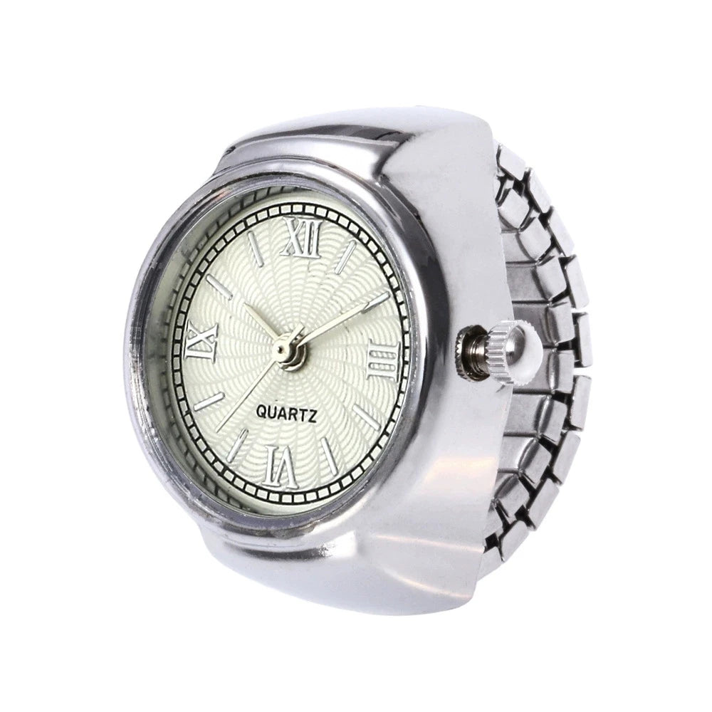 RetroGem New Fashion Personality Ring Watches Adjustable Women's Party Banquet Jewelry Finger Accessories Rings Gifts for Women Zpaxo silver