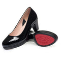 Professional Shallow Mouth Single Shoes Women Round Toe Thick Sole Zpaxo 8805Black 6.5cm 36(Foot 23cm) China Mainland