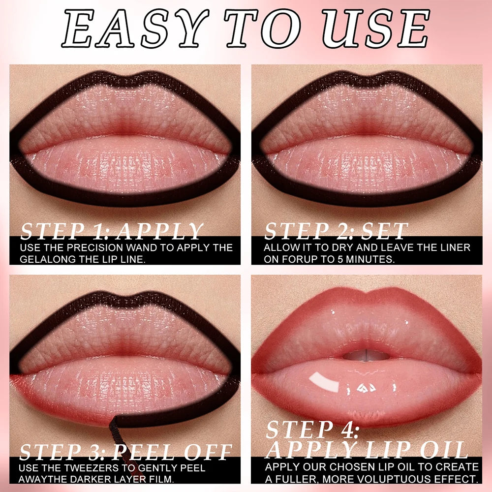 Tear off lip gloss+lip oil combination set, non stick to cup, moisturizing and nourishing Zpaxo