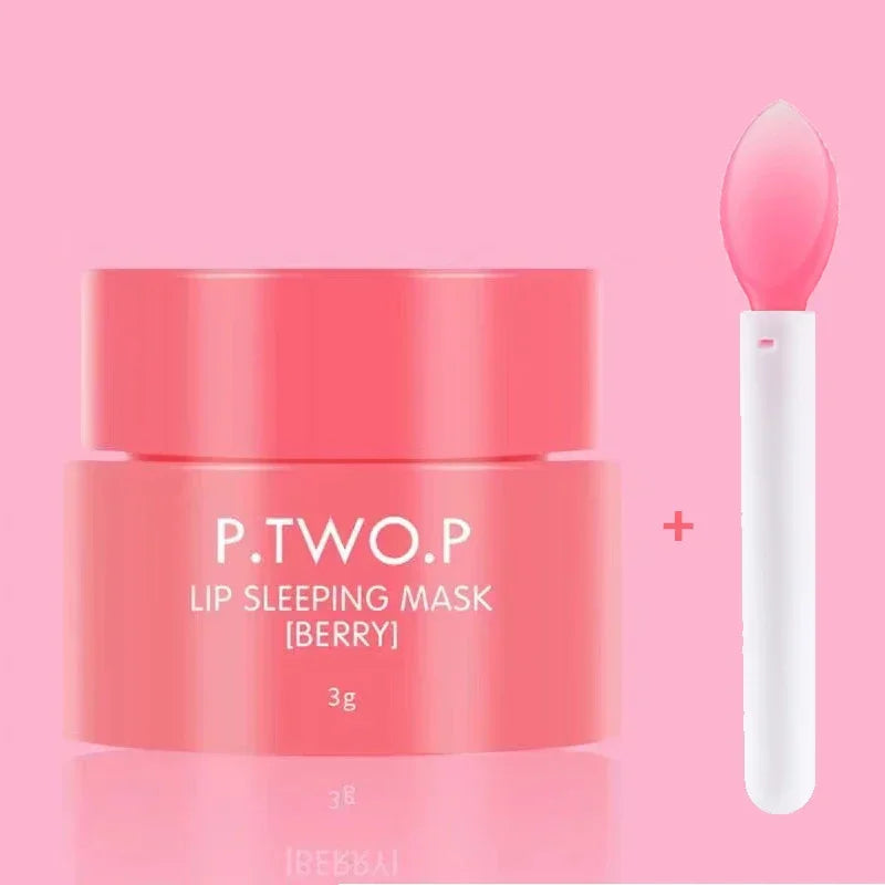 Korea lips care lip sleep mask night sleep hydrated maintenance lip balm pink lips whitening cream nourish protect cherry 3g Zpaxo 1Set
