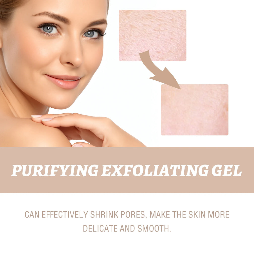 Exfoliating Gel Pore Shrinking Repair Redness Deep Cleansing Remove Dead Skin Dark Spot Brighten Moisturizer Peeling Face Scrub Zpaxo