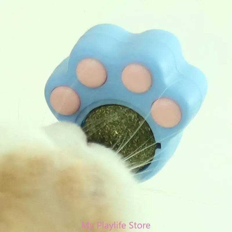 Cat Catnip Wall Ball Matatabi Catmint Toy Indoor Kitten Lick Dental