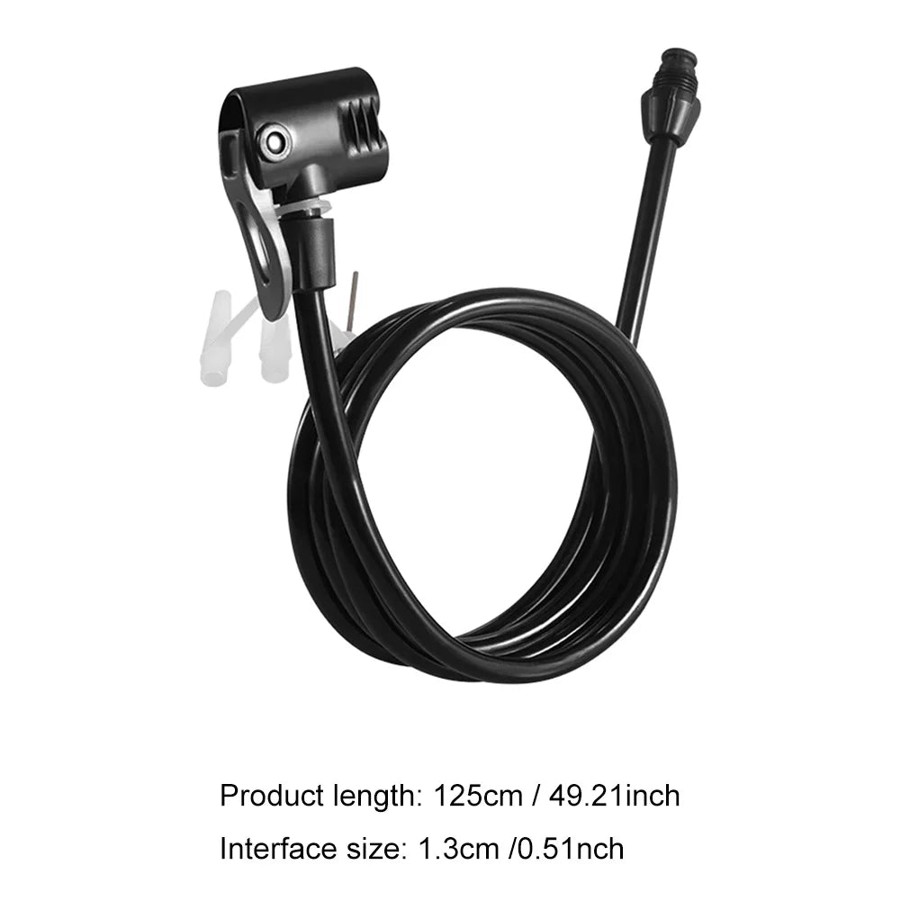 Bicycle Air Pump Extension Hose Tube Bike Inflator US UK French Valves