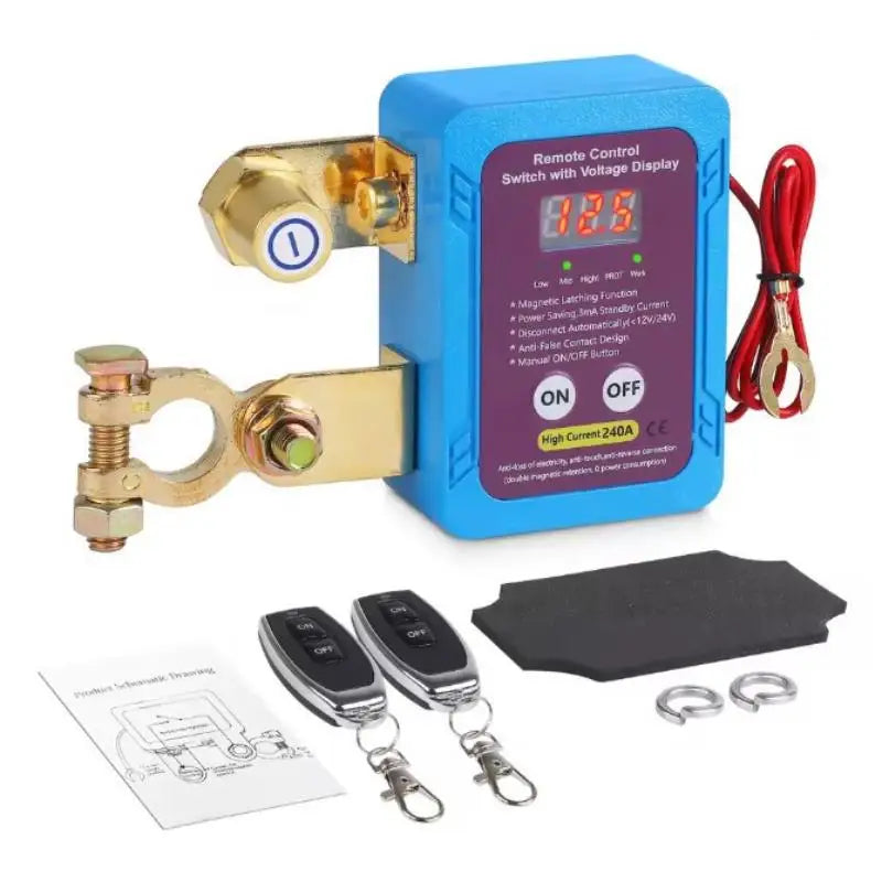 240A Remote Battery Disconnect Switch – LED Voltage Display