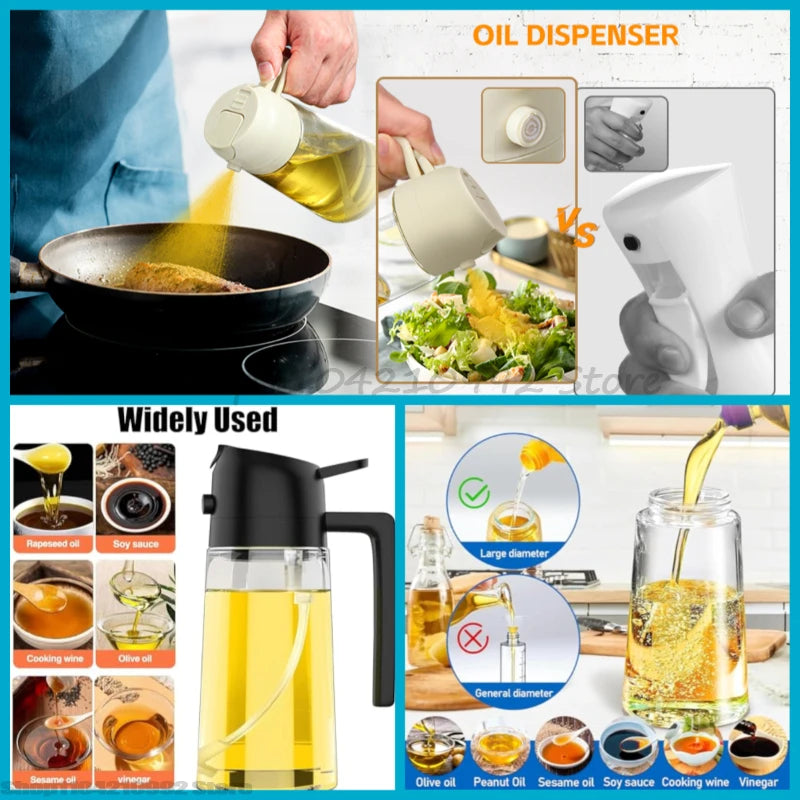 Oil Sprayer for Cooking Olive Oil Dispenser Bottle for Kitchen with Stickers,Food-grade Oil Mister Cooking Oil Spray Bottle Zpaxo