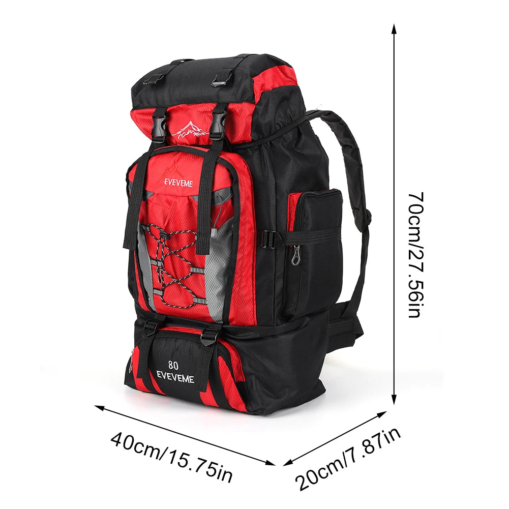 Ultralight Travel Bag Large Capacity Mountaineering Outdoor Hiking Zpaxo Red