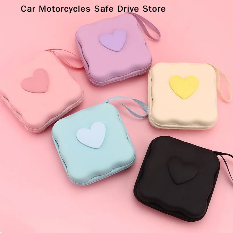 CMPortable Cable Protector Storage Bag Lovely Heart Knot Travel Cute