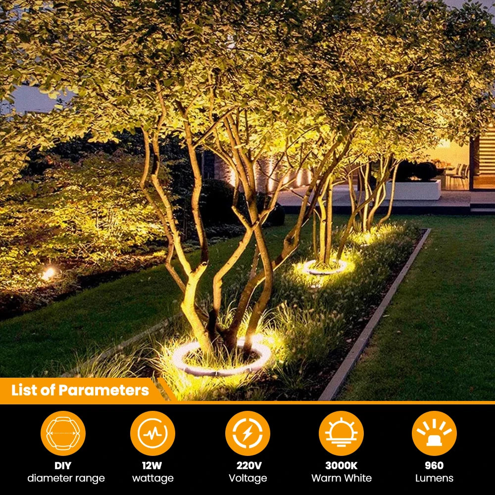 220V LED Tree Hug Lights IP65 Waterproof Outdoor Night Projection Spot Light For Home Decor Garden Park Yard Landscape Lamp Zpaxo