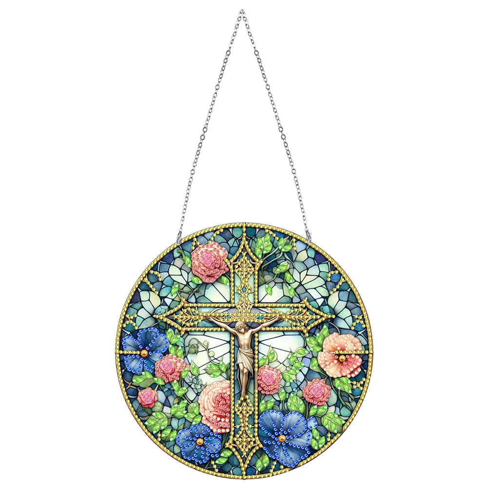 Sun Catcher Diamond Painting Hanging Pendant Butterfly Rhinestone Art Window Pendants Dragonfly Moose for Garden Window Decor Zpaxo KJ099