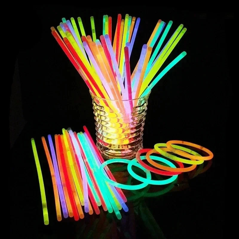 Fluorescent Glow Sticks Toys Bracelets Neon Lights Wedding Parties
