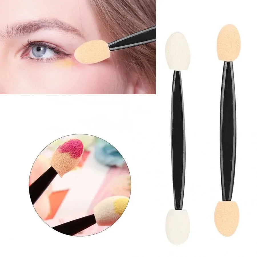 10/30/50/200/500/1000pcs Double Ended Sponge Nail Art Powder Brush Multifunctional Eyeshadow Brush Portable Makeup Manicure Tool Zpaxo
